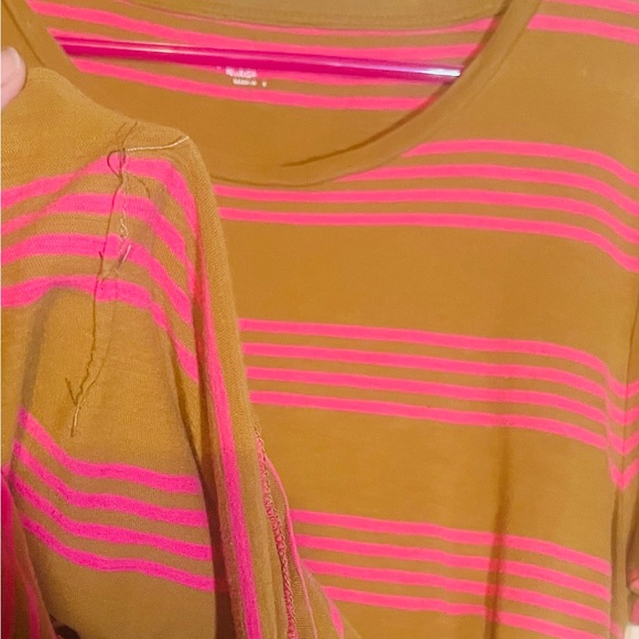 J. Crew Striped Shirt in Pink and Pea Green - Picture 6 of 9